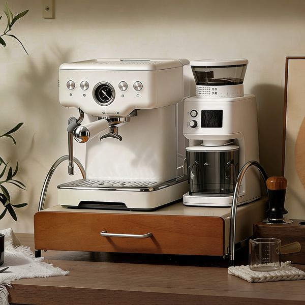 Living Room mesa 2 Tier Pull out Coffee Pod Storage Box Coffee Machine Rack with Drawer Tea Bag Organizer Kitchen Spice Shelf