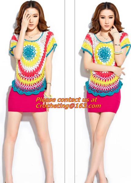 Crochet pullover, spring summer women's crocheted sleeveless pull over top with stretch