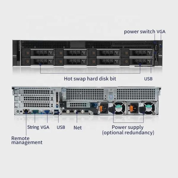 Stock Storage Server Used Enterprise 2U Rack EMC Server R740XD Ready for Purchase