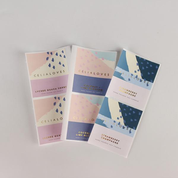 A etiqueta de papel colorida etiqueta etiquetas de empacotamento feitas sob encomenda Matte Lamination For Candle
