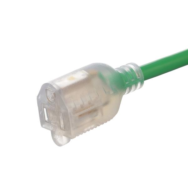 ETL 12/3 AWG Customized Pure Copper Extension Cord with Light for Yard Festival PVC Jacket Material and NEMA Female End Type