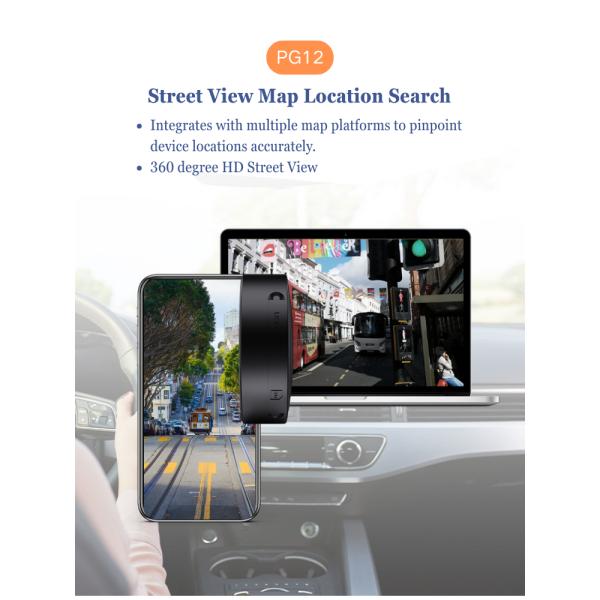 PG12 Super Mini Round 2G GPS Tracking Device with Timestamp for Logistics Fleet Management Cargo Vehicle Pet Car Anti-lost and Safety