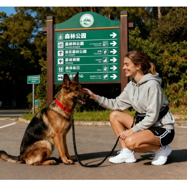 Smart Dog Leash & Pet Supplies Combo with Adjustable Collar 100% Nylon Material Letter Pattern