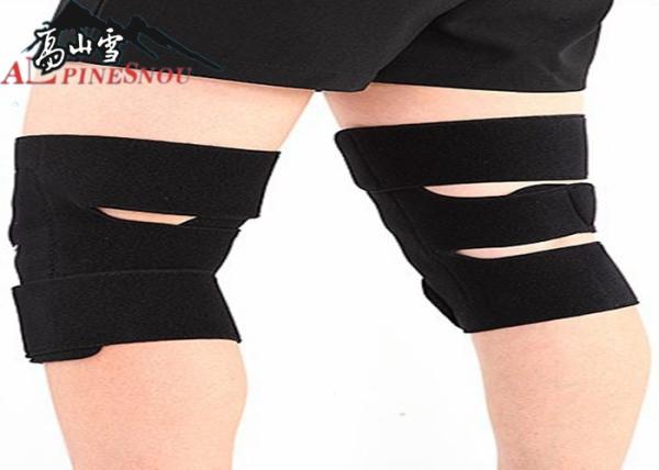 Garde de jambe chaude noire de chauffage d'articulation du genou de protection de genou de chauffage d'individu pour les hommes et des femmes