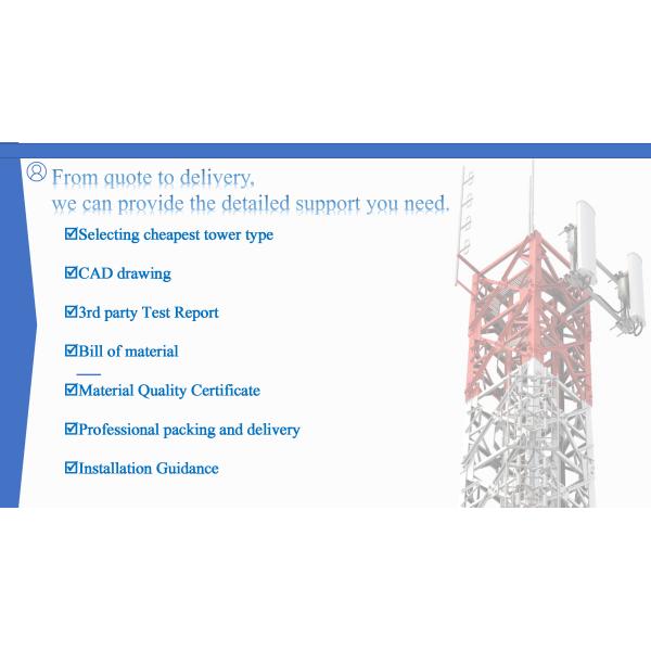 3 Leg 60 Degree Telecom Triangular Lattice Tower Self Supporting Communication Angle Steel Tower
