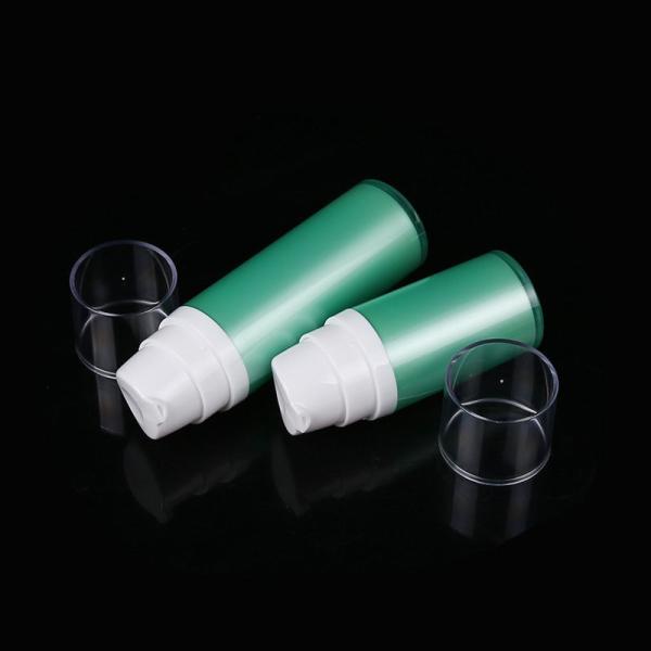 Belle bouteille de pompe sans air en acrylique vert/brun 15/30/50 ml