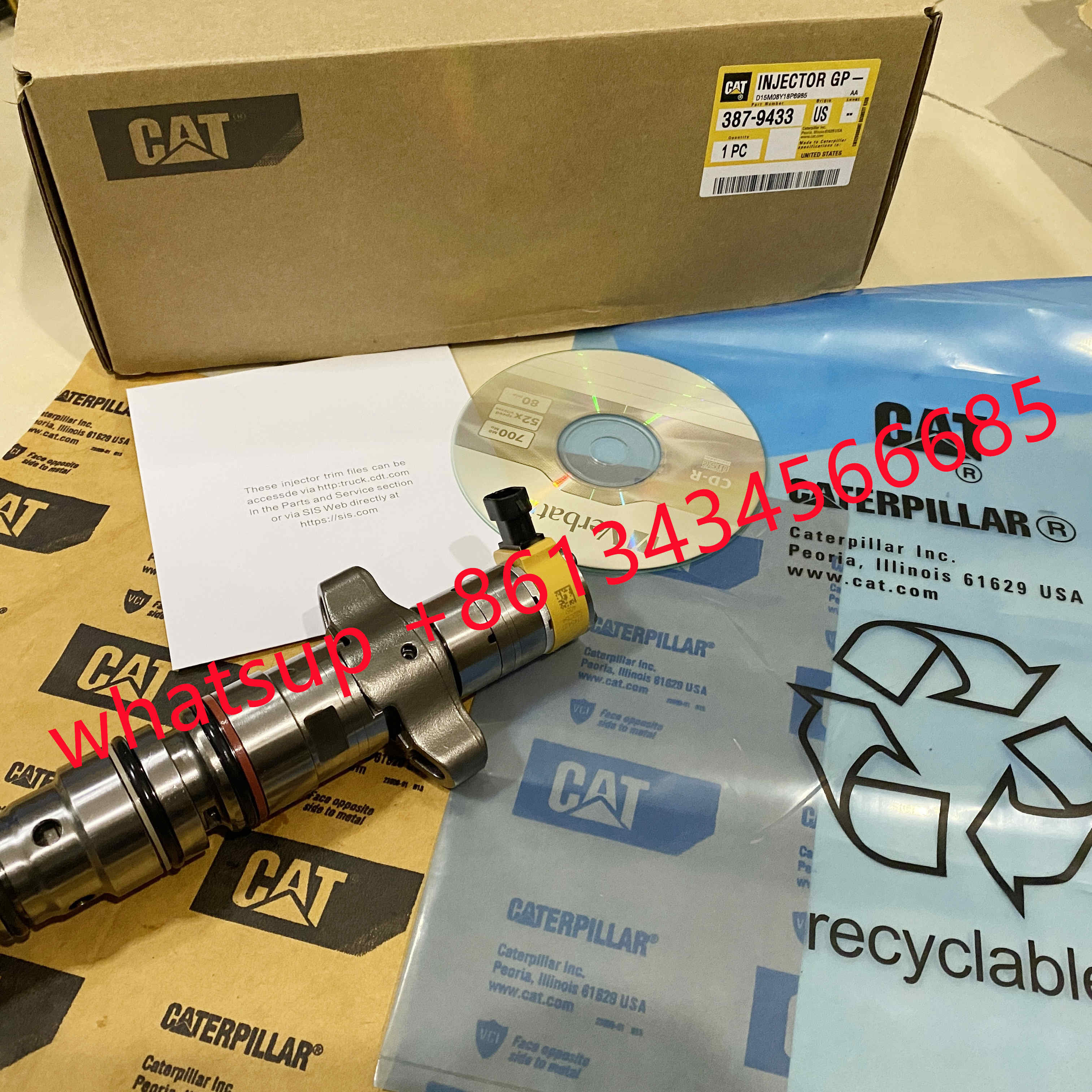 Инжектор двигателя CAT 557-7633 387-9433 C9 распылителей форсунки 10R7224 236-0962 топлива двигателя инжектора C9 CAT C7 C9