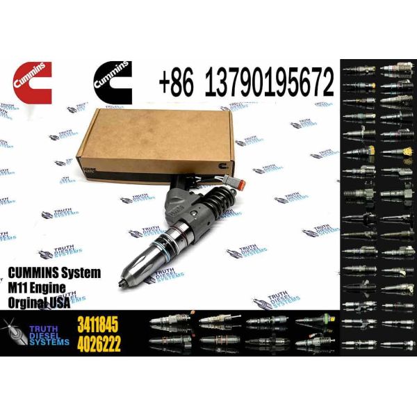 Excavator Accessories Fuel Injector 3411754 3411756 3411821 3411845 for Cummins QSM11 ISM11 Diesel Engine Spare Parts Construction Machinery Parts