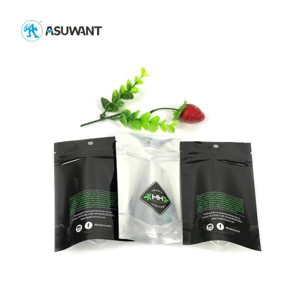 Mylar Bags Laminated Waterproof Medical Weed k Bags Smell Proof With Transparent Window