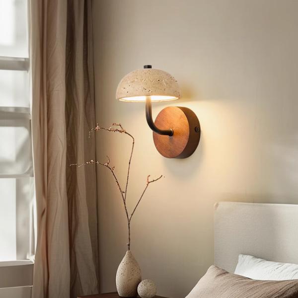 Yellow travertine good quality bedroom for home decorator interior stone wall lamp