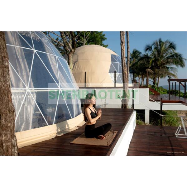 Brown Pvc Standard Luxury Hotel Tent For Two People Nice Camping In Wadi Rum