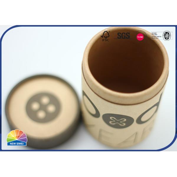 Customized Black Logo Brown Kraft Paper Packaging Round Gift Box