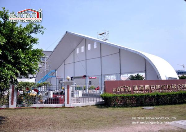 Movable White PVC Aluminum Expo TFS Curved Tent 40m Clear Span with Air Conditioner