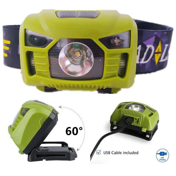 Headlamp датчика движения СИД УДАРА 2W перезаряжаемые луч потока 200 люменов широкий