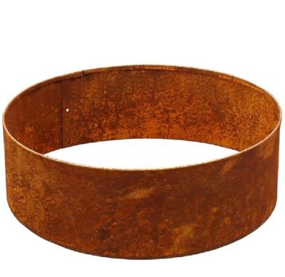 árvore de aço Ring With Folded Top Edge da paisagem de Corten da espessura de 2mm