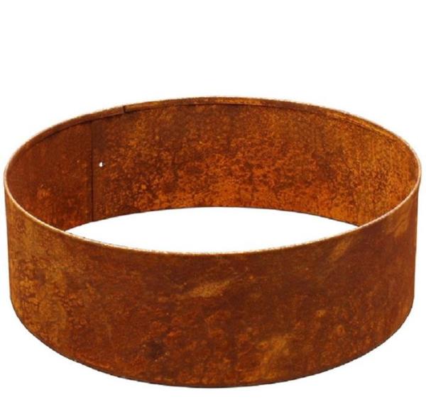 2mm Thickness Corten Steel Landscape Tree Ring With Folded Top Edge