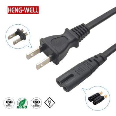 IEC Cord Japan 2 Pin Power Cord PSE Certification Power Supply Cord IEC C7 110v for Computer Power Cable