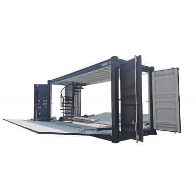 Professional Customized Side Opening 20ft Shipping Container Coffee Shop Fast Food Shop with Ladder and Top Security Rail