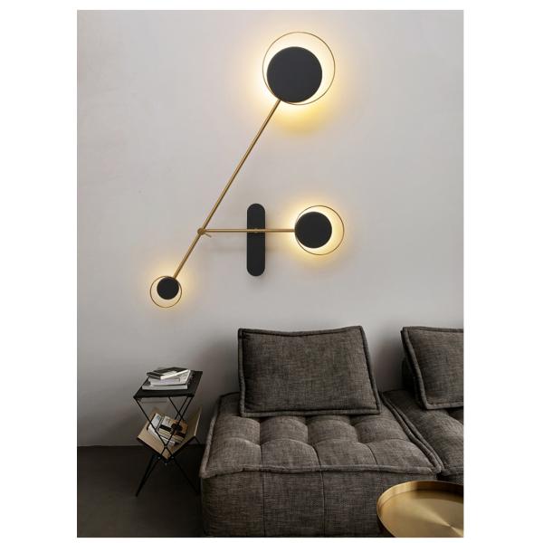 Modern minimalist wall light Home Bedroom swing arm lamp Adjustable Black loft round wall light(WH-OR-258)