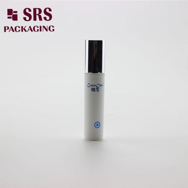 SRS empty cosmetic 5ml white plastic eye cream roller ball bottle