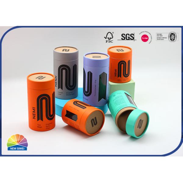 Надушите бумажный упаковывая цилиндр логотипа трубки изготовленный на заказ с пластиковым окном