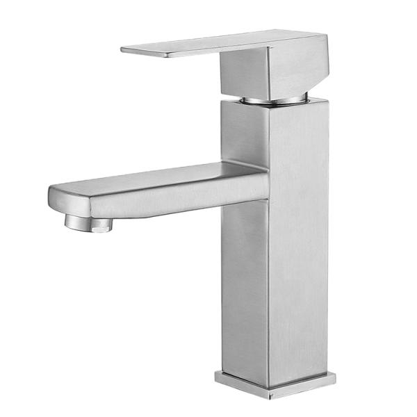 Lizhen Simple end Fashion Stainless Steel 304 Square Wash Basin Tap Handle for Hotel