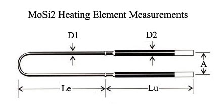 MoSi2 Heating Elements Molybdenum Disilicide Heating Elements