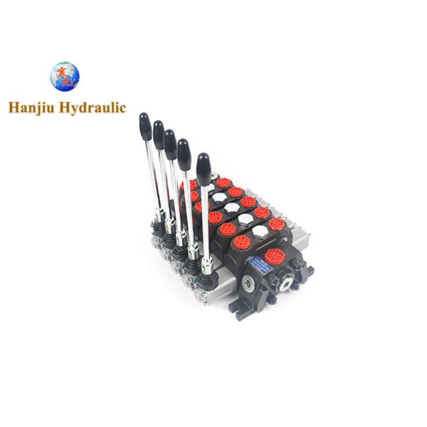 Hand Control Valve DCV100,hydraulic Directional Control Valve 26.5 GPM, 5Spools manual control