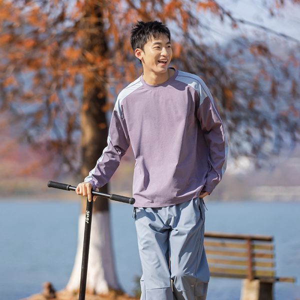 Crew Neck Long Sleeve Quick Dry Sun Protection Sports Sweatshirt For Couples