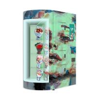 24 horas tienda de conveniencia autoservicio máquina expendedora de flores frescas con refrigerador y humidificador