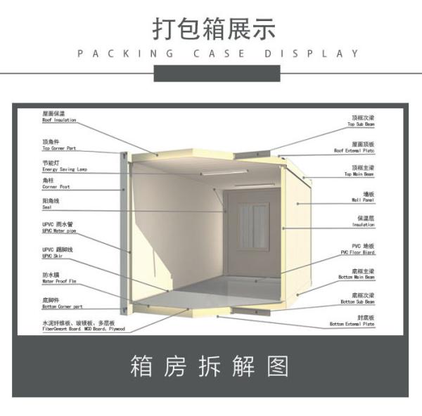 Office Standard Portable Container Steel Prefabricated House with Modern Design Style