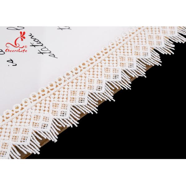 цветка Тюль вышивки шнурка пряжи молока 3Cm граница ленты утески отделки шнурка расстворимого в воде французского африканская