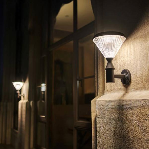 IP65 Easy Install LED Solar Wall Lights Outdoor , Aluminum High Lumen Solar Light 100lm