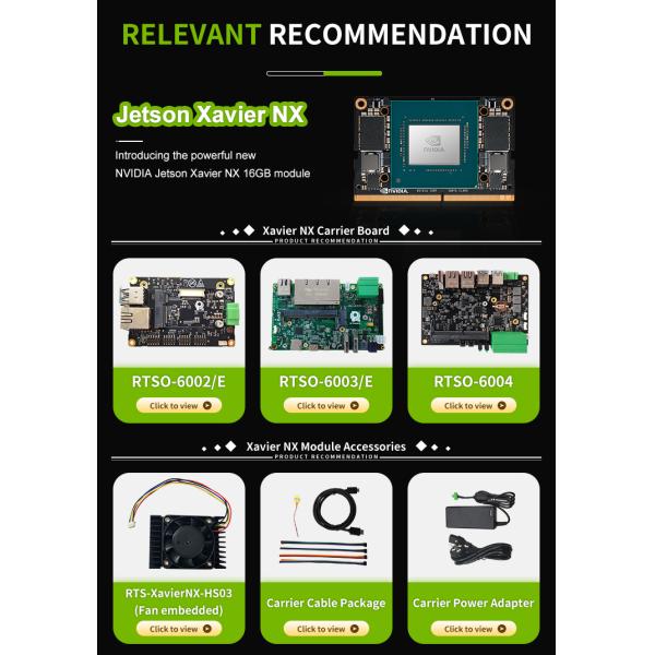 Nvidia Jetson Xavier NX Developer Kit Edge Computing Supercomputer with Cooling Fan