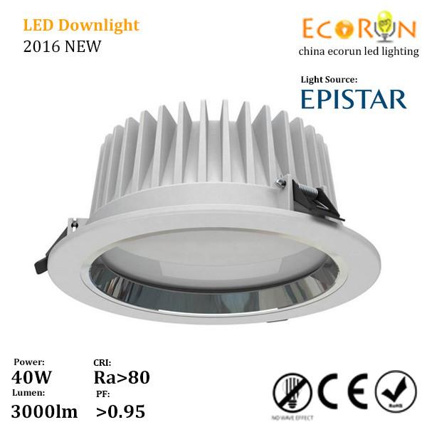 high lumen AC100-277V Ra>82 PF>0.95 30W smd led downlights with 3 years warranty