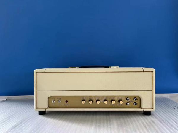 Custom Grand Amp Marshall Clone 1969 Super Lead Plexi White Tolex Vintage Amazing Sonics