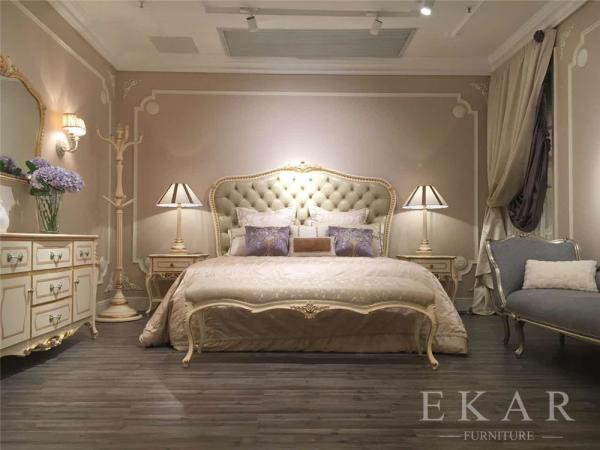 Modern bed Bedroom set Kingbed Solid wood Bed New Classic Style night stand FB-188