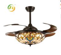 Asian Fumat All Finland estilo redondo 110V 42 pulgadas 36W LED oculto ventilador de techo de cuchilla oculta con luz 220V