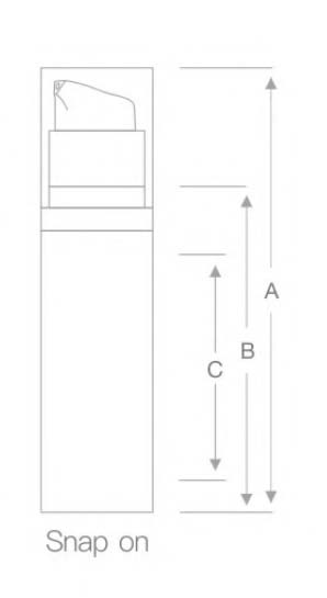 Round Design Mini PP/PP PCR Airless Bottle GR105A 0.10ml Dosage