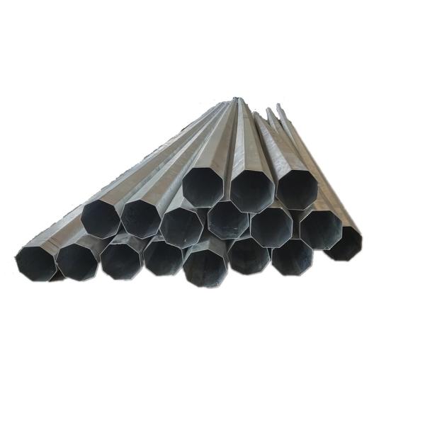 Hot Dip Galvanizing Electrical Silver Power Pole With Lightning Protection 150km/H