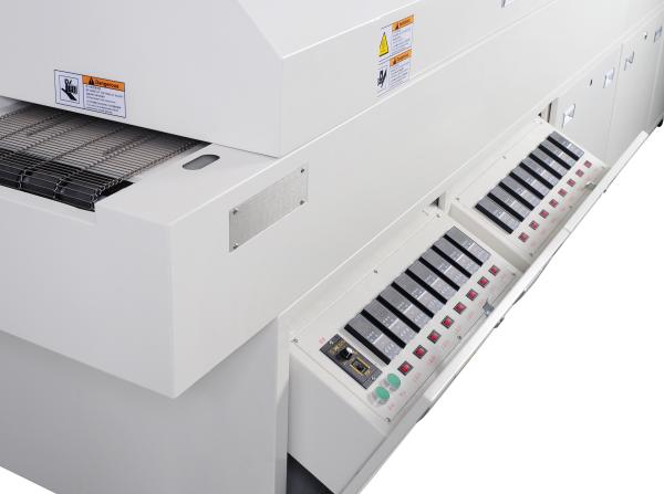 Forced Air Cooling Pcb Reflow Oven Automatic 8 Heating Zones 450mm Mesh Belt Width