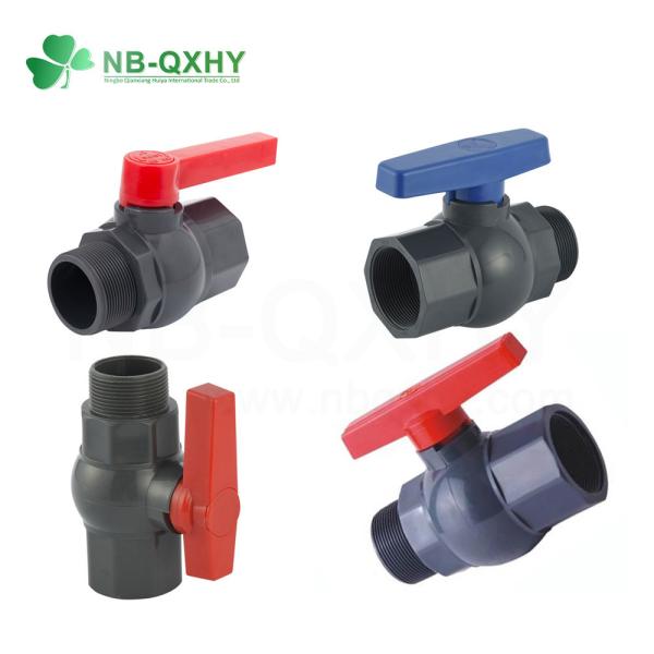1/2 Inch to 4 Inch PVC Ball Valve Plastic Valve for Drain Water Drainage in White