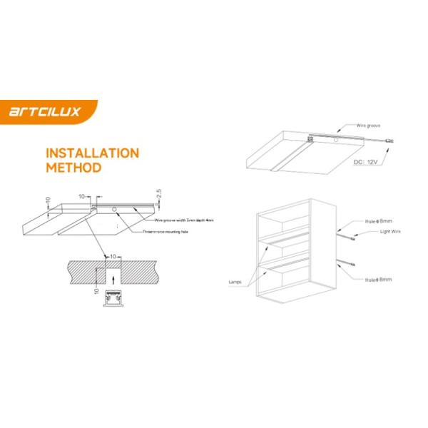Indoor Lighting Solution T3-T8 Aluminium Profile LED Light for Kitchen and Wardrobe A220AA