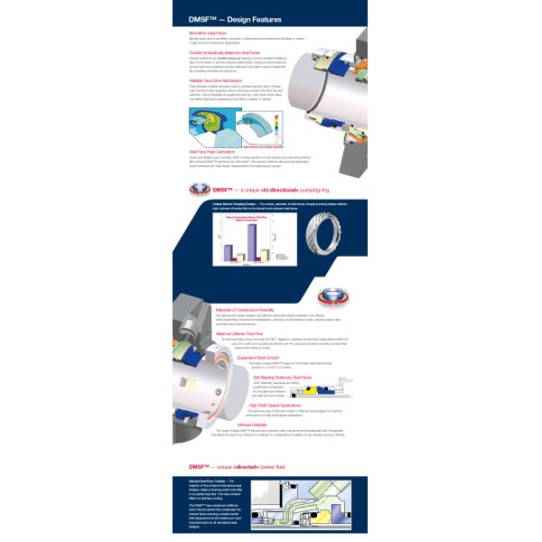 DMSF DMSC AESSEAL Mechanical Seal Double Monolithic Stationary Flow Convection