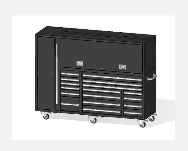 Power Coated Finish Rolling Cabinet Tool Trolley for Metal Storage and Pegboard Cabinet