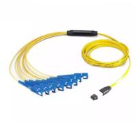 Alta qualidade MTP MPO - LC Cabo Patch Cord 8 12 24 Core Om3 Om4 Fibra Óptica