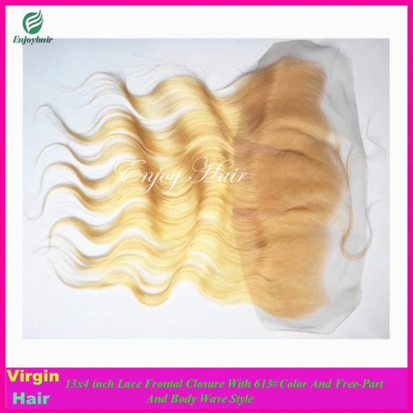 7A malaysian virgin  hair lace frontal 13''x4'' ,613# color body wave hair lace closure