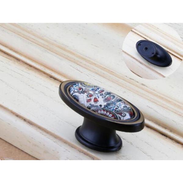 Gold Plated Ceramic Kitchen Cabinet Knobs / Closet  Porcelain Handles T Bar Pulls  Furniture Fittings