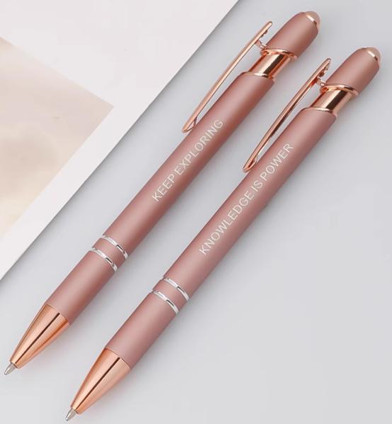 Metal press pen, aluminum rod, touch screen ballpoint pen company gift pen with custom logo exhibition pen