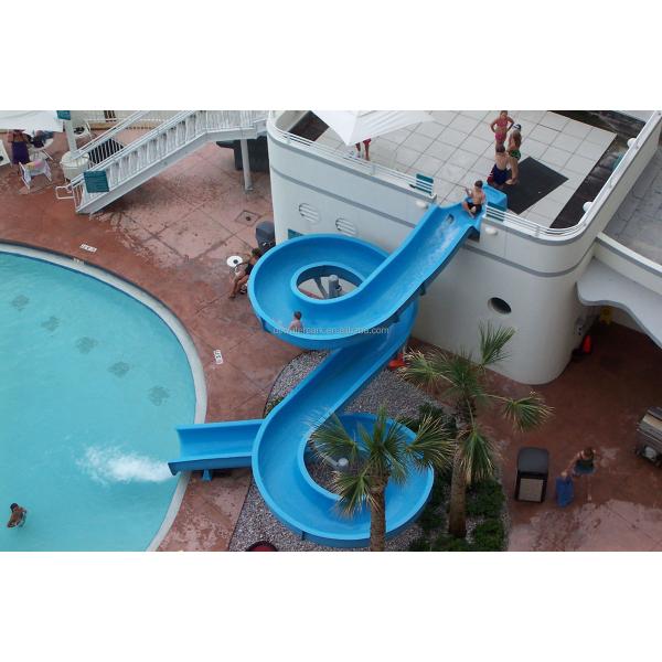 Qualitative Small Trumpet Water Slide Fiberglass Material Height Of 1.9 M Use For Adult Kid Games Aqua Park Hotels Swimming Pool
